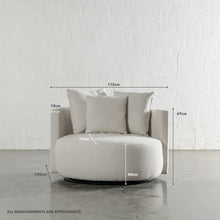 ACHERY XL CURVED ARMCHAIR | MARBLE HUE WHITE | MEASUREMENTS