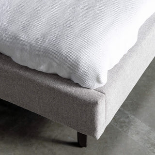 ALBARO BED FRAME  |  MISTY GREY + DEEP OLIVE MOSS CLOSE UP