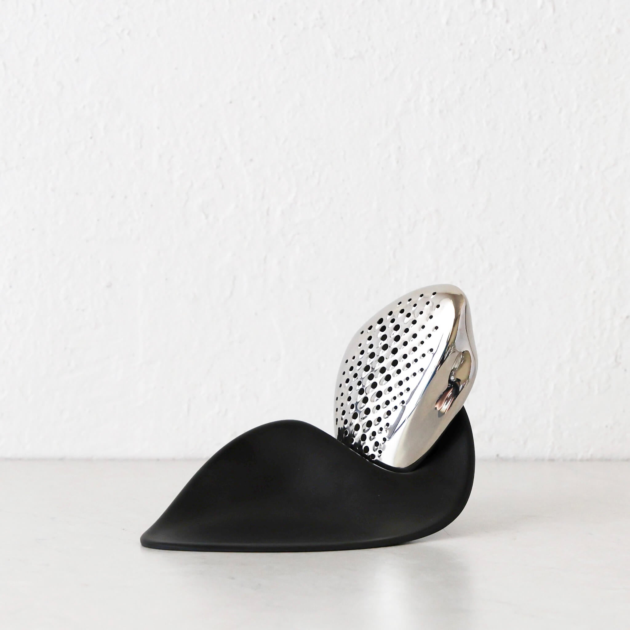 ALESSI | FORMA CHEESE GRATER | STAINLESS STEEL + BLACK – Living By