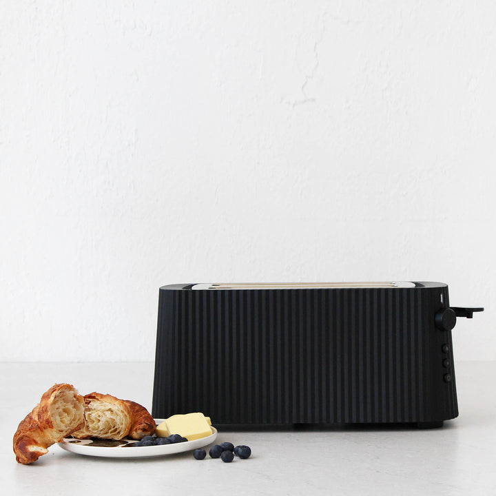 ALESSI  |  PLISSE TOASTER  |  4 SLICE  |  BLACK