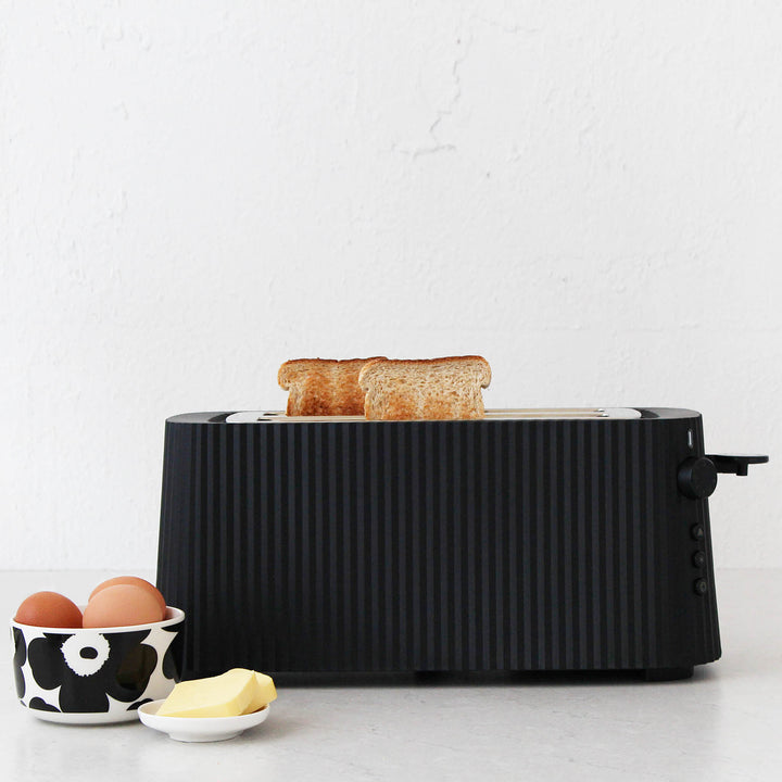 ALESSI  |  PLISSE TOASTER  |  4 SLICE  |  BLACK