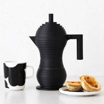ALESSI | PULCINA ESPRESSO COFFEE MAKER | BLACK | 6 CUP