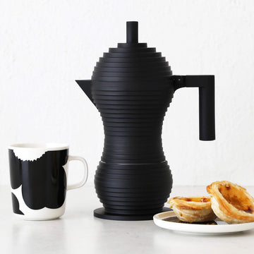 ALESSI | PULCINA ESPRESSO COFFEE MAKER | BLACK | 6 CUP