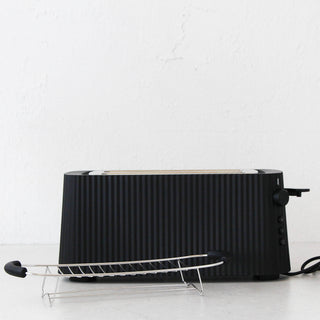 ALESSI  |  PLISSE TOASTER  |  4 SLICE  |  BLACK