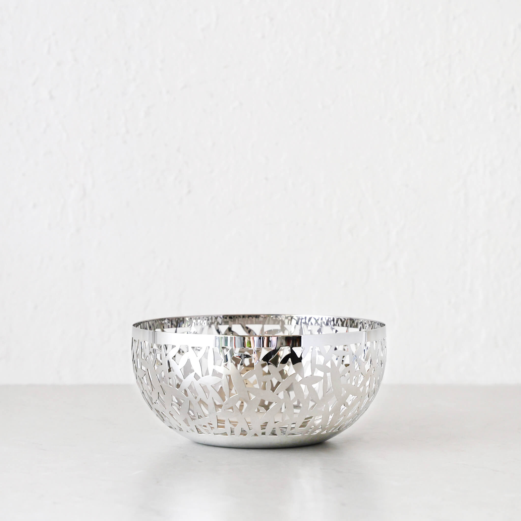 ALESSI | CACTUS FRUIT BOWL BASKET | MEDIUM 21CM | SILVER STAINLESS