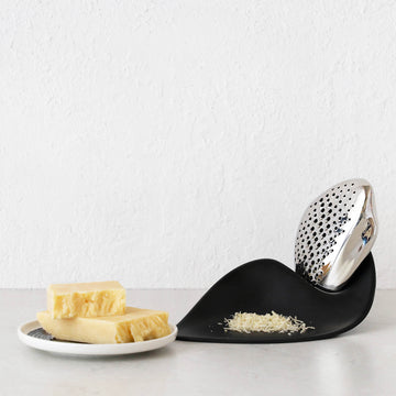 ALESSI | FORMA CHEESE GRATER | STAINLESS STEEL + BLACK