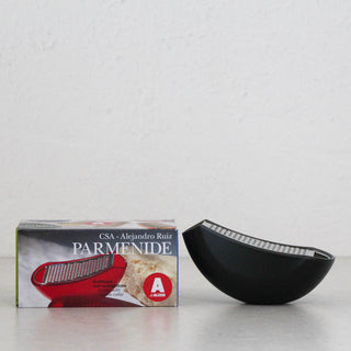 ALESSI | PARMENIDE CHEESE GRATER WITH CHEESE CELLAR | BLACK