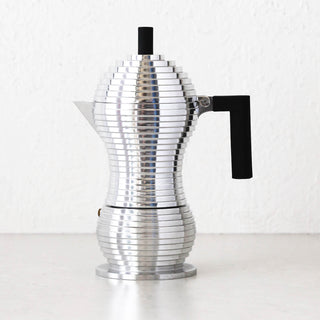 ALESSI | PULCINA ESPRESSO COFFEE MAKER | 6 CUP | BLACK HANDLE