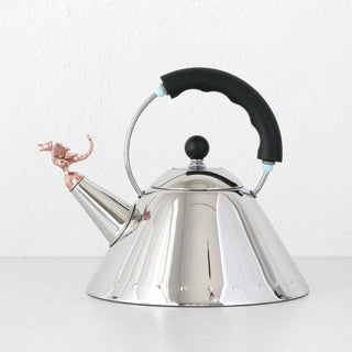 ALESSI | T-REX KETTLE | BLACK HANDLE + GOLD T-REX | BY MICHAEL GRAVES