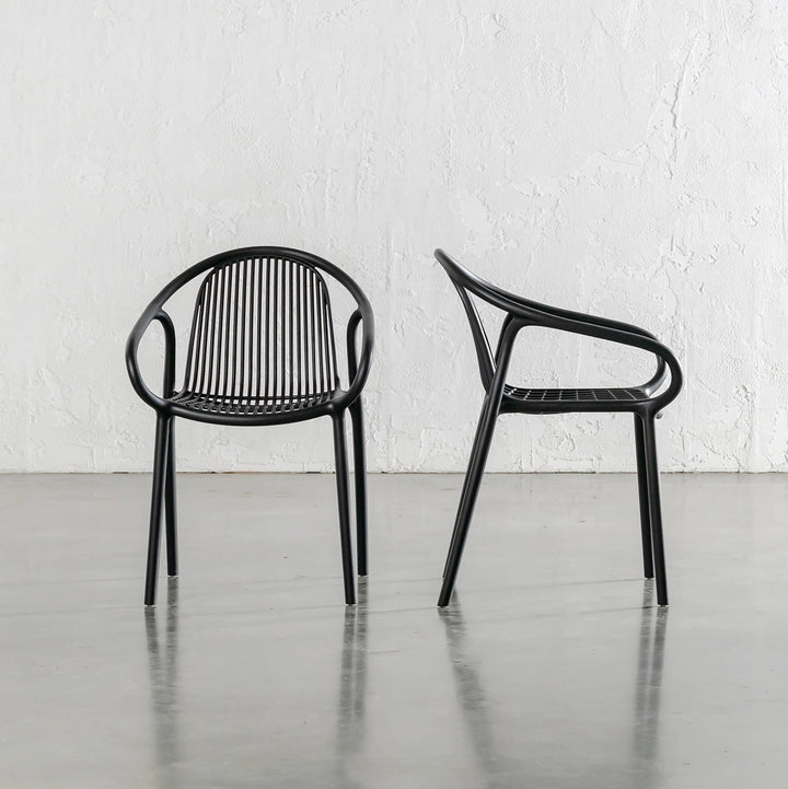 ALETTA INDOOR/OUTDOOR DINING CHAIR  |  BLACK NOIR  