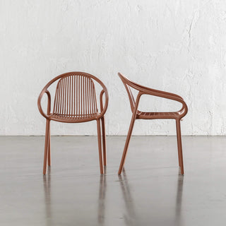 ALETTA INDOOR/OUTDOOR DINING CHAIR  |  TERRACOTTA OMBRE