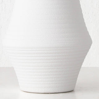 LIVING BY DESIGN EXCLUSIVE  |  ALVA CERAMIC VASE  |  LARGE  |  WHITE CERAMIC