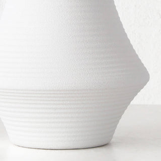 LIVING BY DESIGN EXCLUSIVE  |  ALVA CERAMIC VASE  |  MEDIUM  |  WHITE CERAMIC