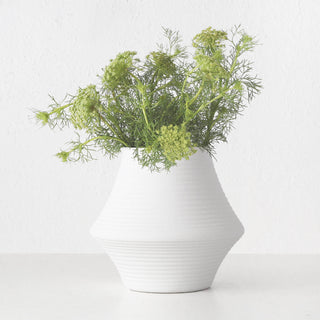 LIVING BY DESIGN EXCLUSIVE  |  ALVA CERAMIC VASE  |  MEDIUM  |  WHITE CERAMIC