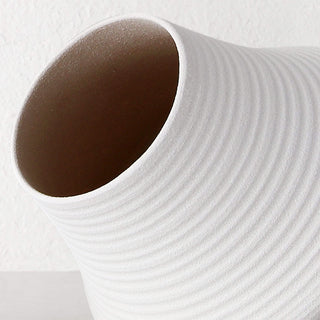 LIVING BY DESIGN EXCLUSIVE  |  ALVA CERAMIC VASE  |  MEDIUM  |  WHITE CERAMIC