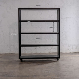 AMARA CONRAD BAKERS SHELF  |  BLACK GRAIN | MEASUREMENTS