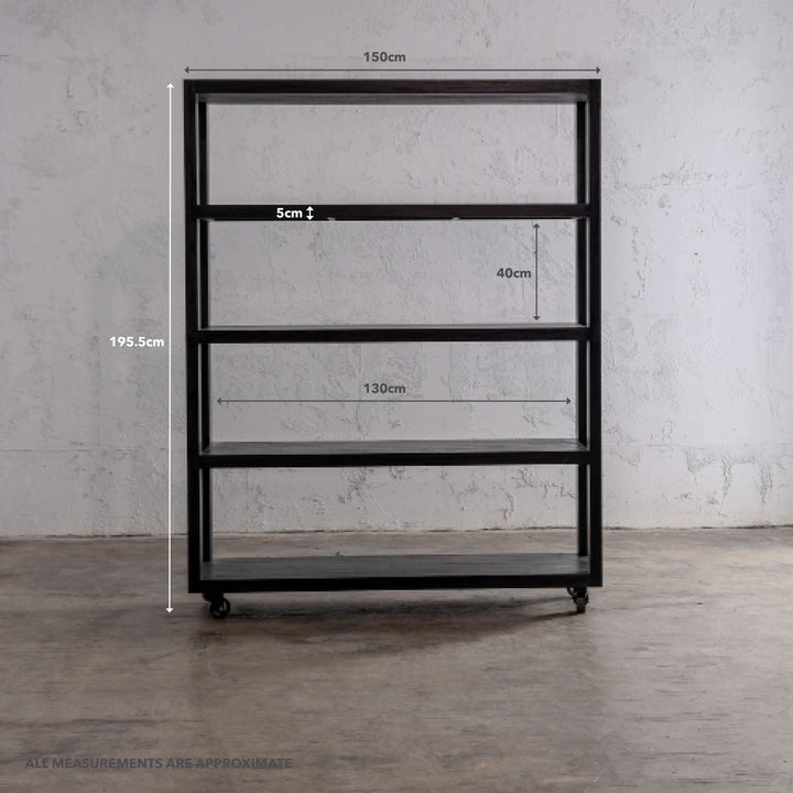 AMARA CONRAD BAKERS SHELF  |  BLACK GRAIN | MEASUREMENTS