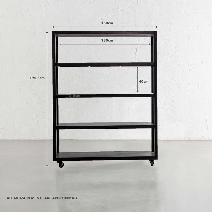 AMARA CONRAD BAKERS SHELF  |  BLACK GRAIN | MEASUREMENTS