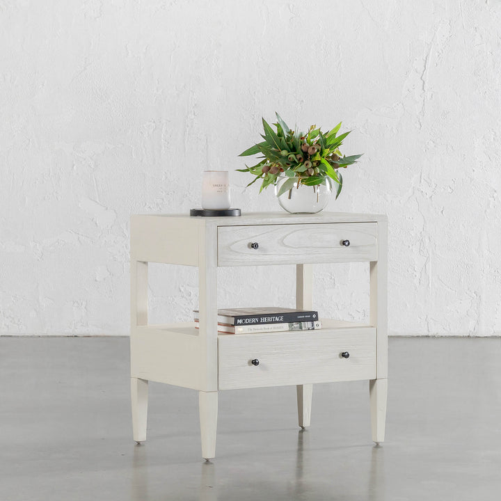 AMARA CONRAD BEDSIDE NIGHTSTAND | BEIGE ARAVA