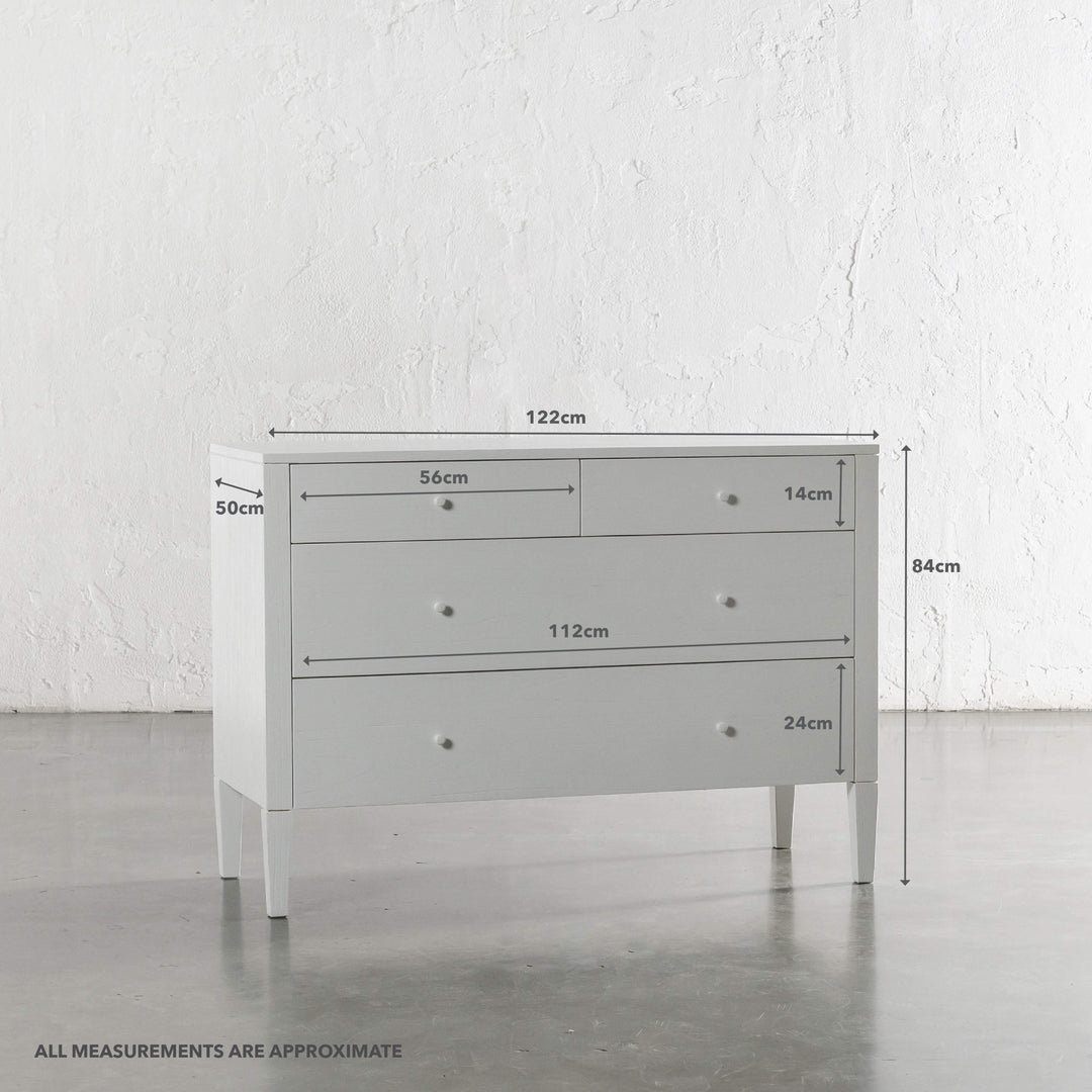 AMARA CONRAD DRESSER  |  WHITE  |  120CM | MEASUREMENTS