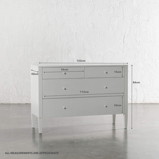 AMARA CONRAD DRESSER  |  WHITE  |  120CM | MEASUREMENTS