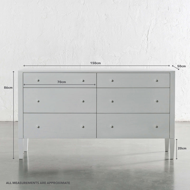 AMARA CONRAD DRESSER  |  WHITE  |  150CM | MEASUREMENTS
