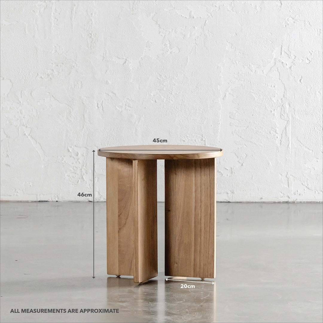 AMARA CROSS BASE SIDE TABLE | 45CM | NATURAL