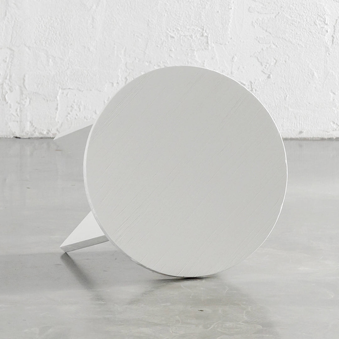 AMARA CROSS BASE SIDE TABLE | 45CM | WHITE CLOSE UP