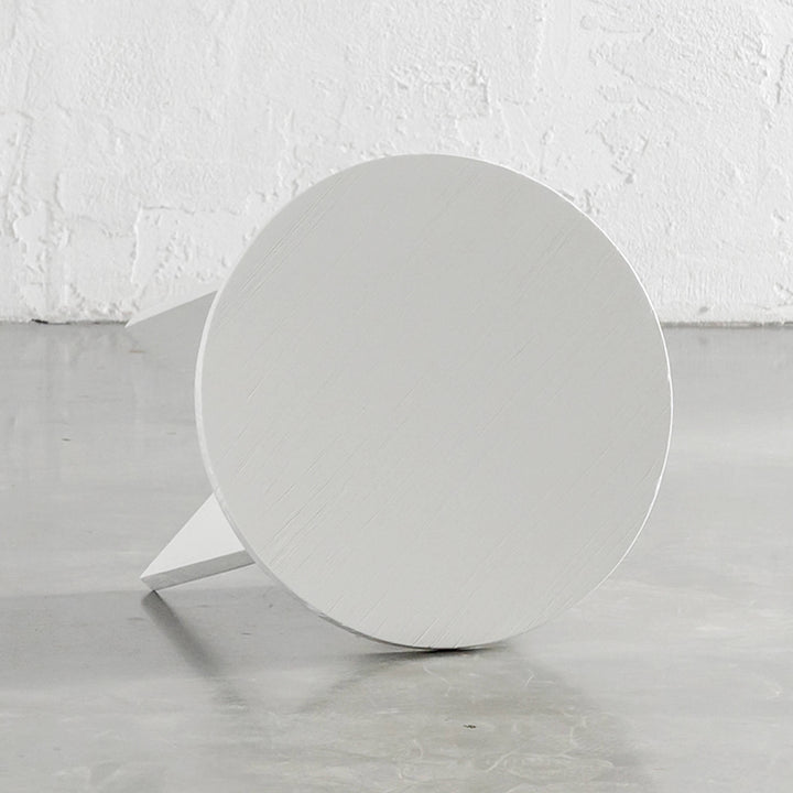 AMARA CROSS BASE SIDE TABLE | 45CM | WHITE CLOSE UP