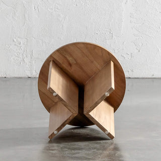 AMARA CROSS BASE SIDE TABLE | 45CM | NATURAL