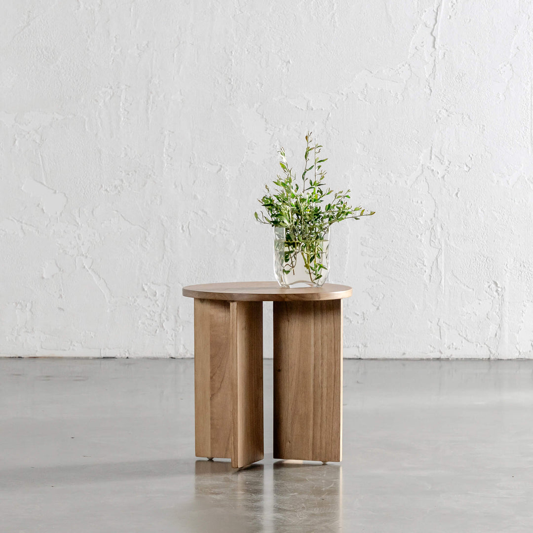 AMARA CROSS BASE SIDE TABLE | 45CM | NATURAL