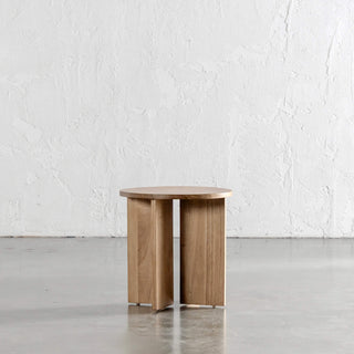 AMARA CROSS BASE SIDE TABLE | 45CM | NATURAL