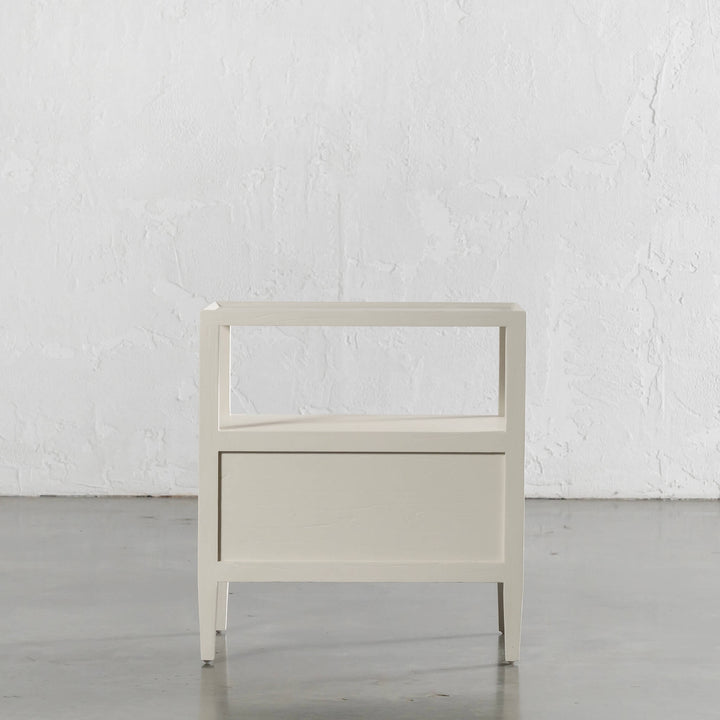 AMARA JARDIN BEDSIDE NIGHTSTAND  |  BEIGE ARAVA