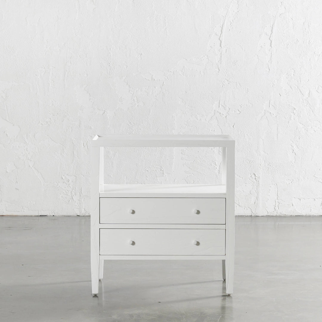 AMARA JARDIN BEDSIDE NIGHTSTAND  |  WHITE TIMBER GRAIN