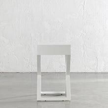 AMARA CROSS LEG BEDSIDE TABLE  |  WHITE GRAIN