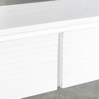 AMARA MID CENTURY TIMBER TV STAND  |  CLOSED 3 DOOR 190CM  |  WHITE