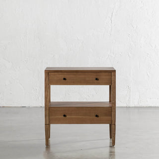 AMARA CONRAD BEDSIDE NIGHTSTAND  |  NATURAL TIMBER GRAIN