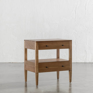 AMARA CONRAD BEDSIDE NIGHTSTAND  |  NATURAL TIMBER GRAIN