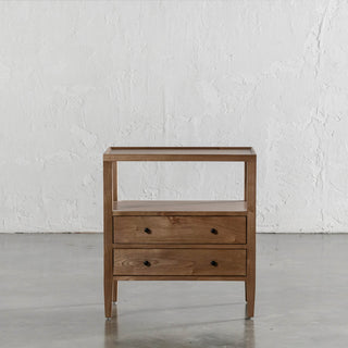 AMARA JARDIN BEDSIDE NIGHTSTAND  |  NATURAL TIMBER GRAIN