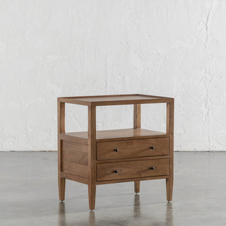 AMARA JARDIN BEDSIDE NIGHTSTAND  |  NATURAL TIMBER GRAIN