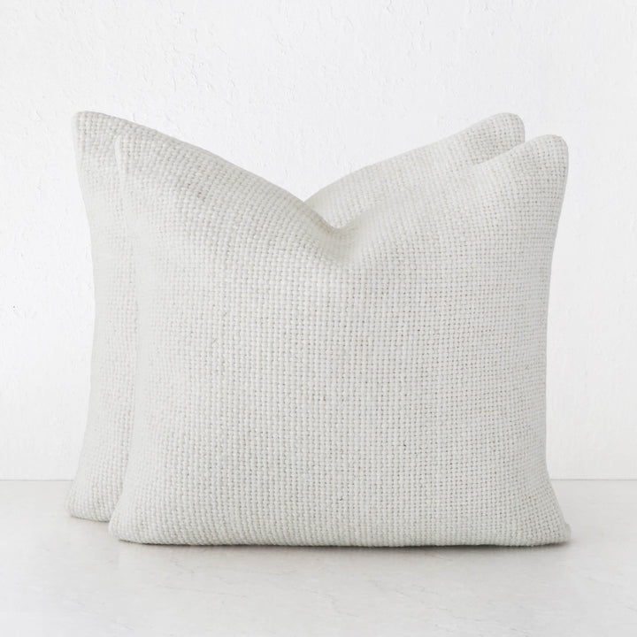 AMARONE HAND WOVEN CUSHION BUNDLES | TEXTURED ALABASTER SAND | 50X50