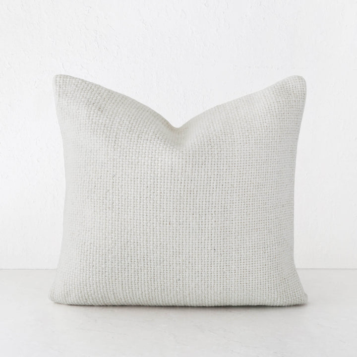 AMARONE HAND WOVEN CUSHION | TEXTURED ALABASTER SAND | 50X50