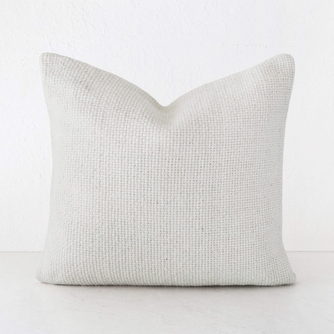 AMARONE HAND WOVEN CUSHION | TEXTURED ALABASTER SAND | 60X60