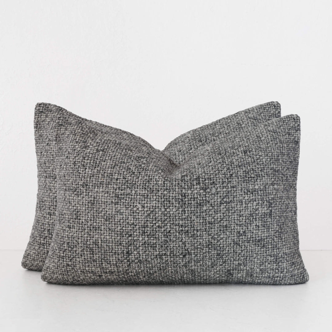 AMARONE HAND WOVEN CUSHION BUNDLES | TEXTURED TEMPEST CHARCOAL | 40X60
