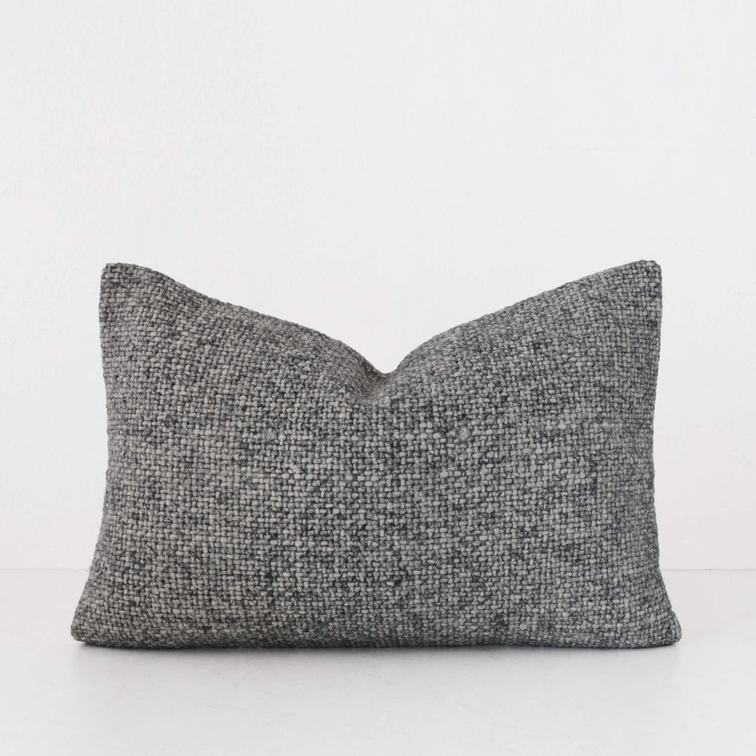 AMARONE HAND WOVEN CUSHION | TEXTURED TEMPEST CHARCOAL | 40X60