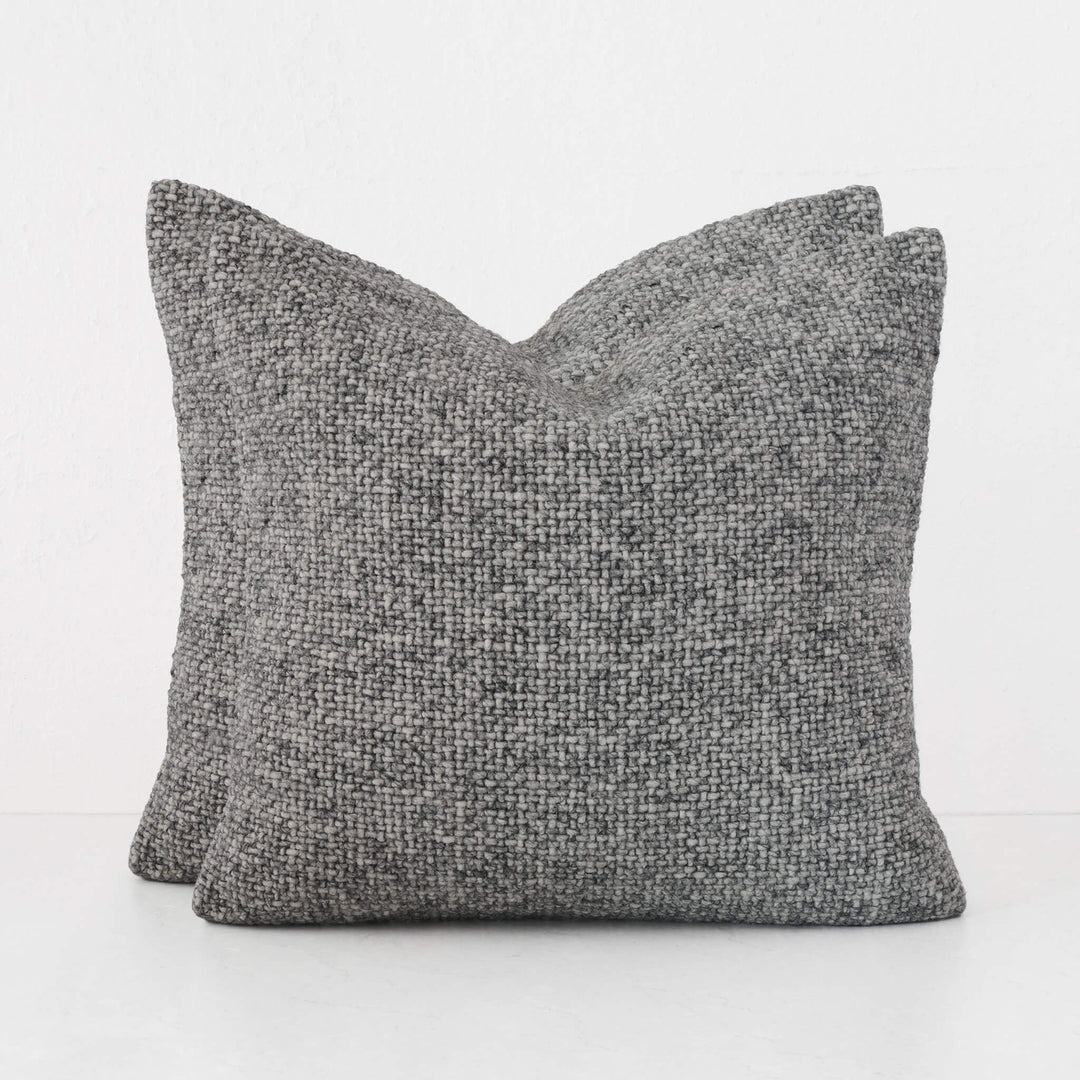 AMARONE HAND WOVEN CUSHION BUNDLES | TEXTURED TEMPEST CHARCOAL | 50X50