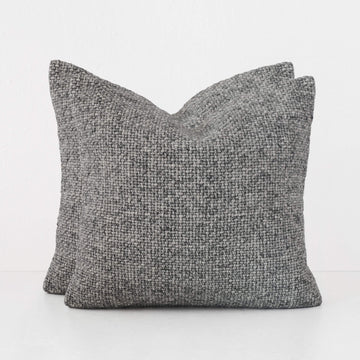 AMARONE HAND WOVEN CUSHION BUNDLES | TEXTURED TEMPEST CHARCOAL | 50X50