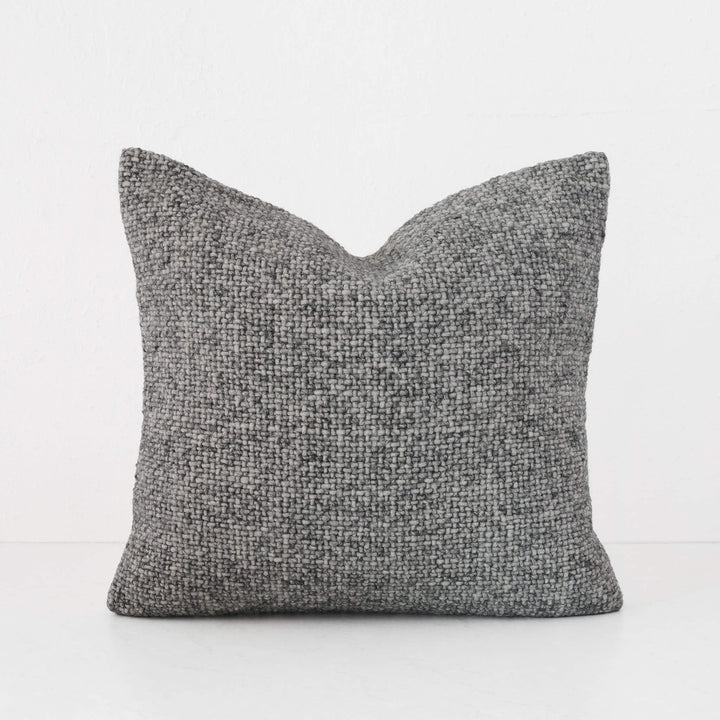 AMARONE HAND WOVEN CUSHION | TEXTURED TEMPEST CHARCOAL | 50X50