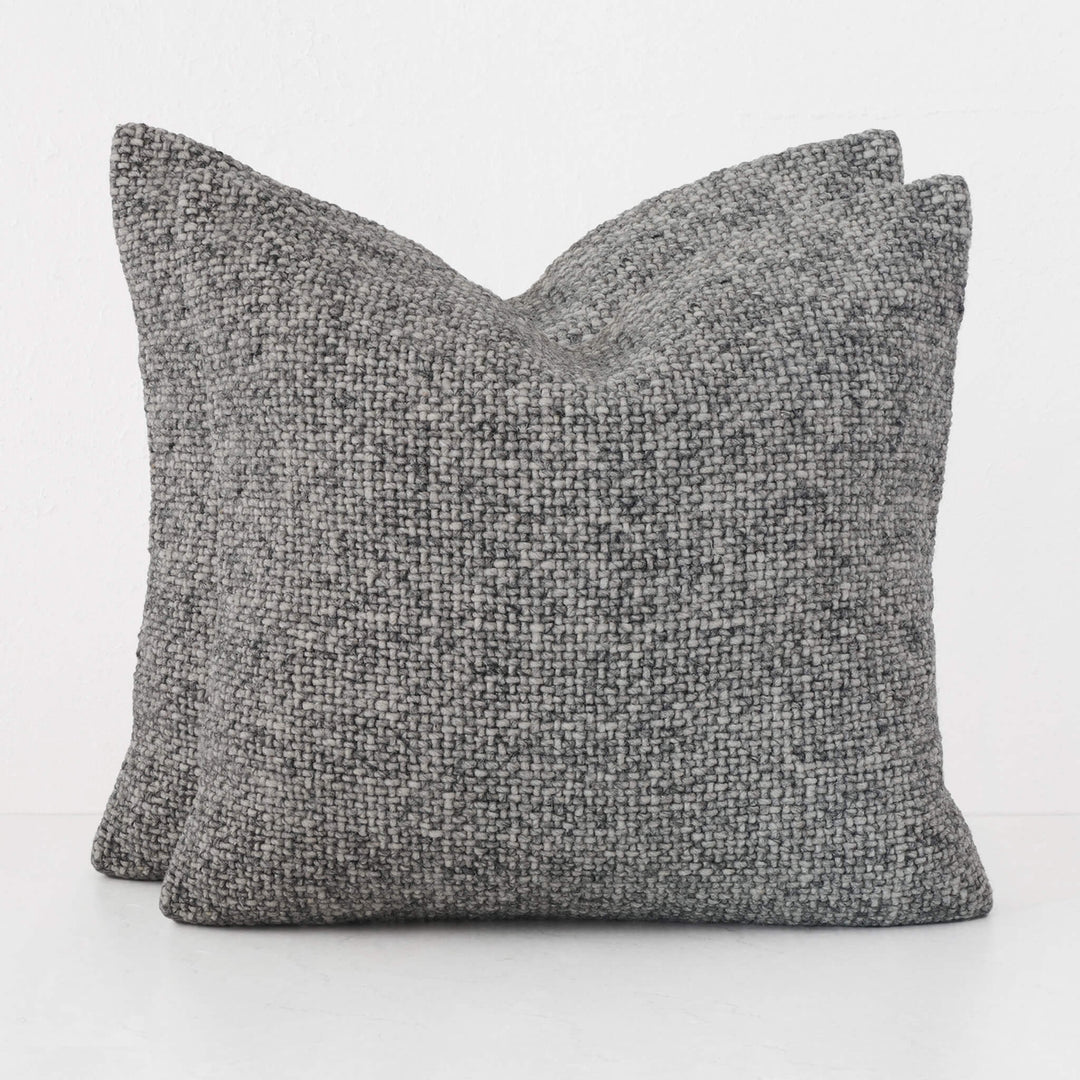 AMARONE HAND WOVEN CUSHION BUNDLES | TEXTURED TEMPEST CHARCOAL | 60X60