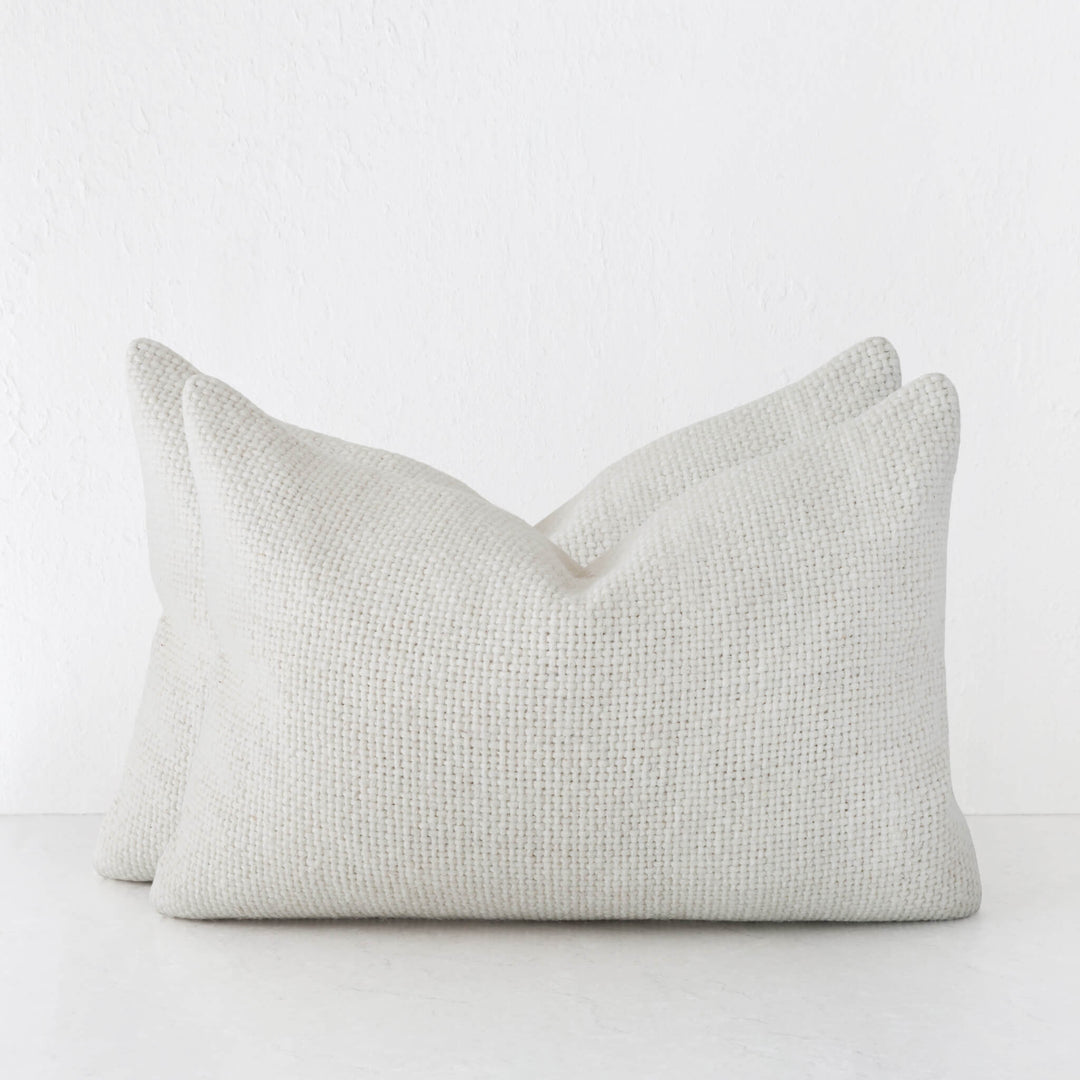AMARONE HAND WOVEN CUSHION BUNDLES | TEXTURED ALABASTER SAND | 40X60